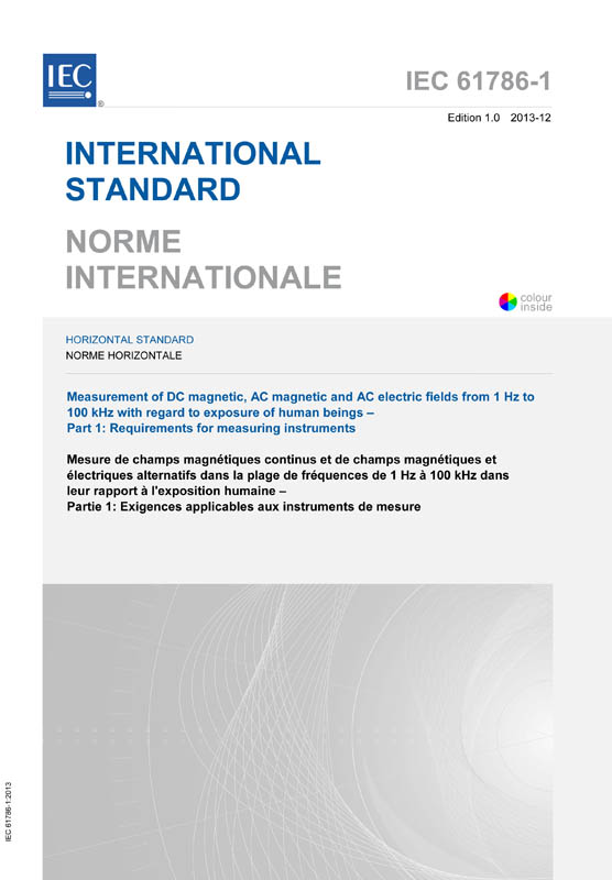 Cover IEC 61786-1:2013